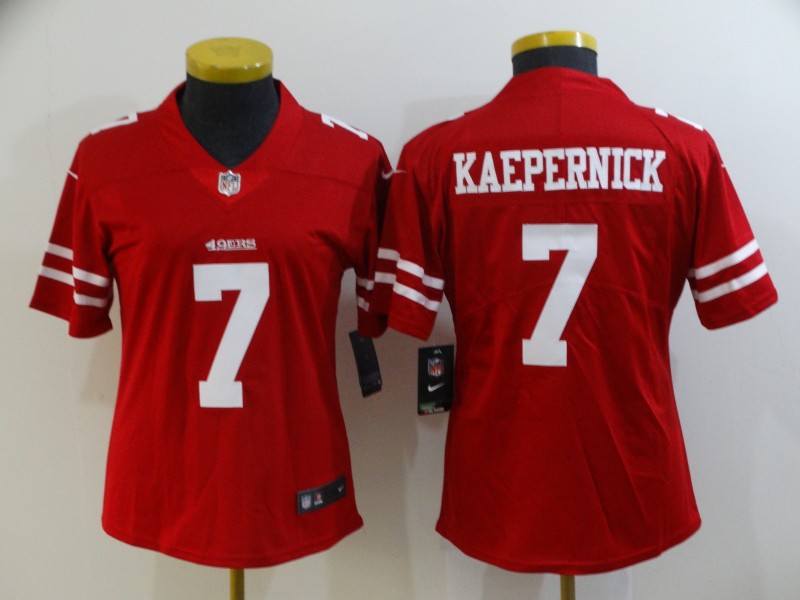 Women's NFL San Francisco 49ers #7 Colin Kaepernick Red Vapor Untouchable Limited Stitched Jersey(Run Small) Women's NFL San Francisco 49ers #7 Colin Kaepernick Red Vapor Untouchable Limited Stitched Jersey(Run Small)